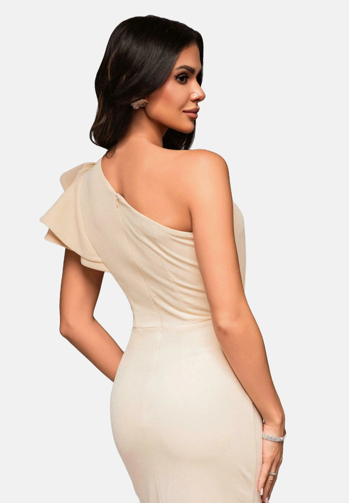 Nala | Ruffled Slit Elegance Dress