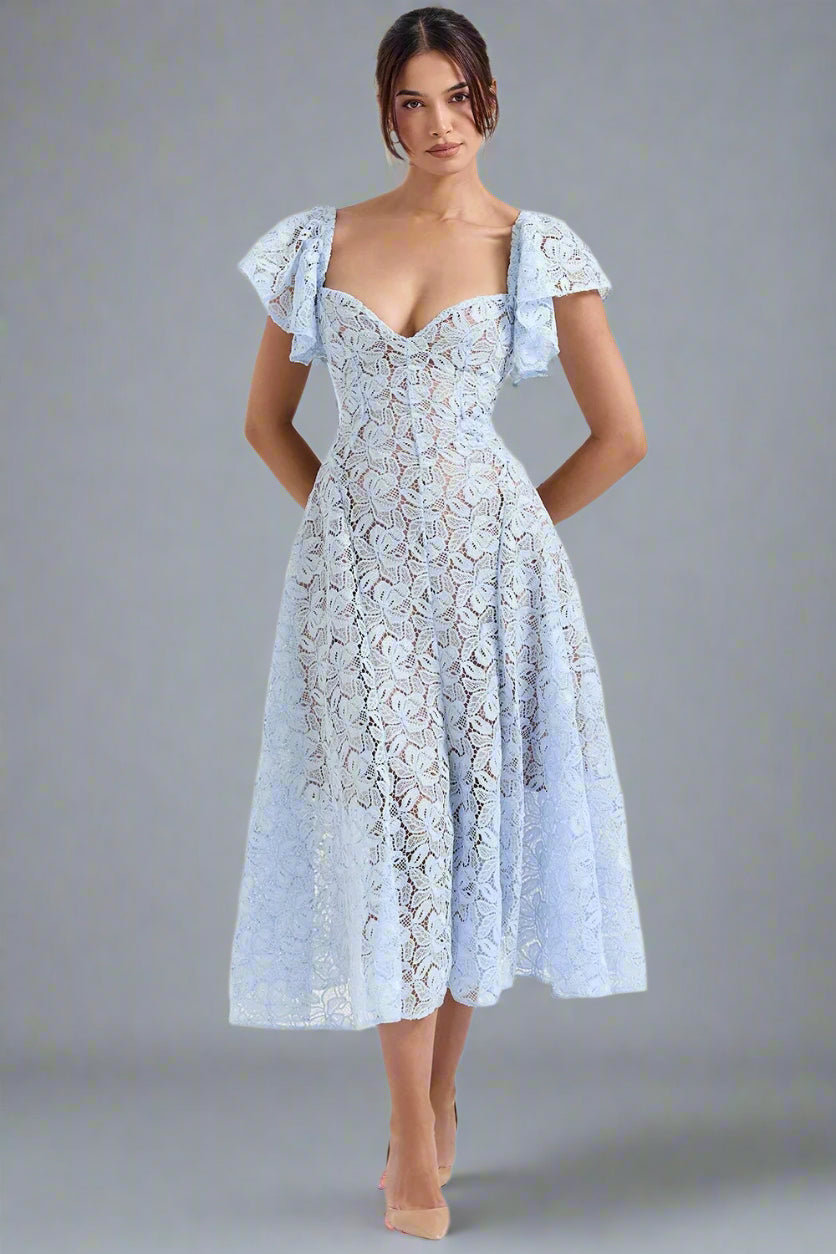 Carmen | Refined Lace Midi Dress