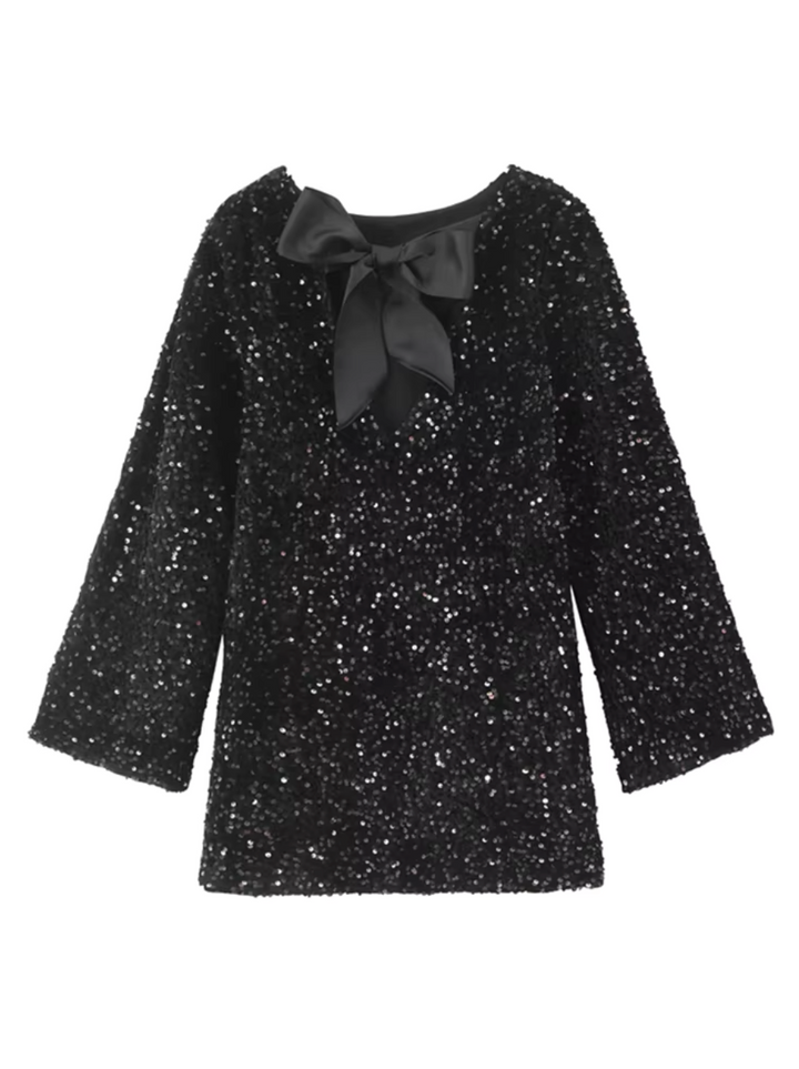 Nova | Sequin Luxe Bow Dress