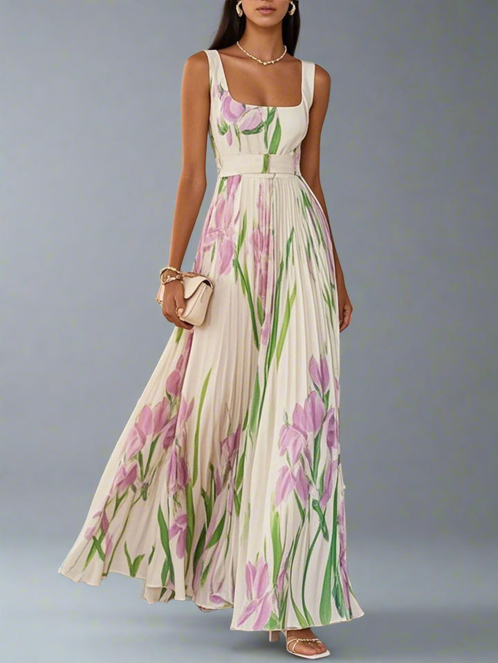 Pauline | Pleated Chiffon Dress